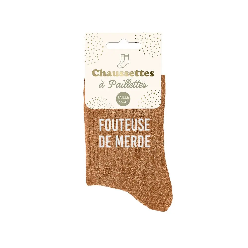 [STC-CD8425V83] Chaussettes Paillettes Fouteuse De Merde