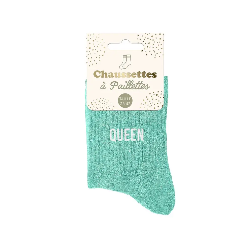 [STC-CD8425V76] Chaussettes Paillettes Queen**