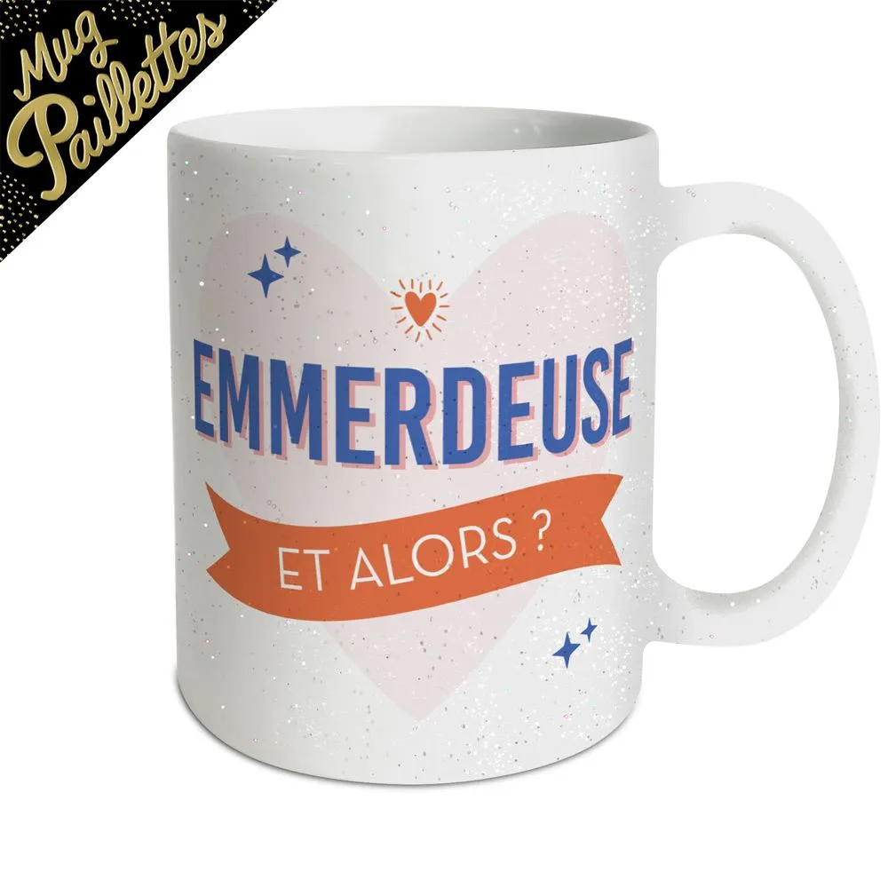 [STC-CD10326B] Mug A Paillettes Emmerdeuse