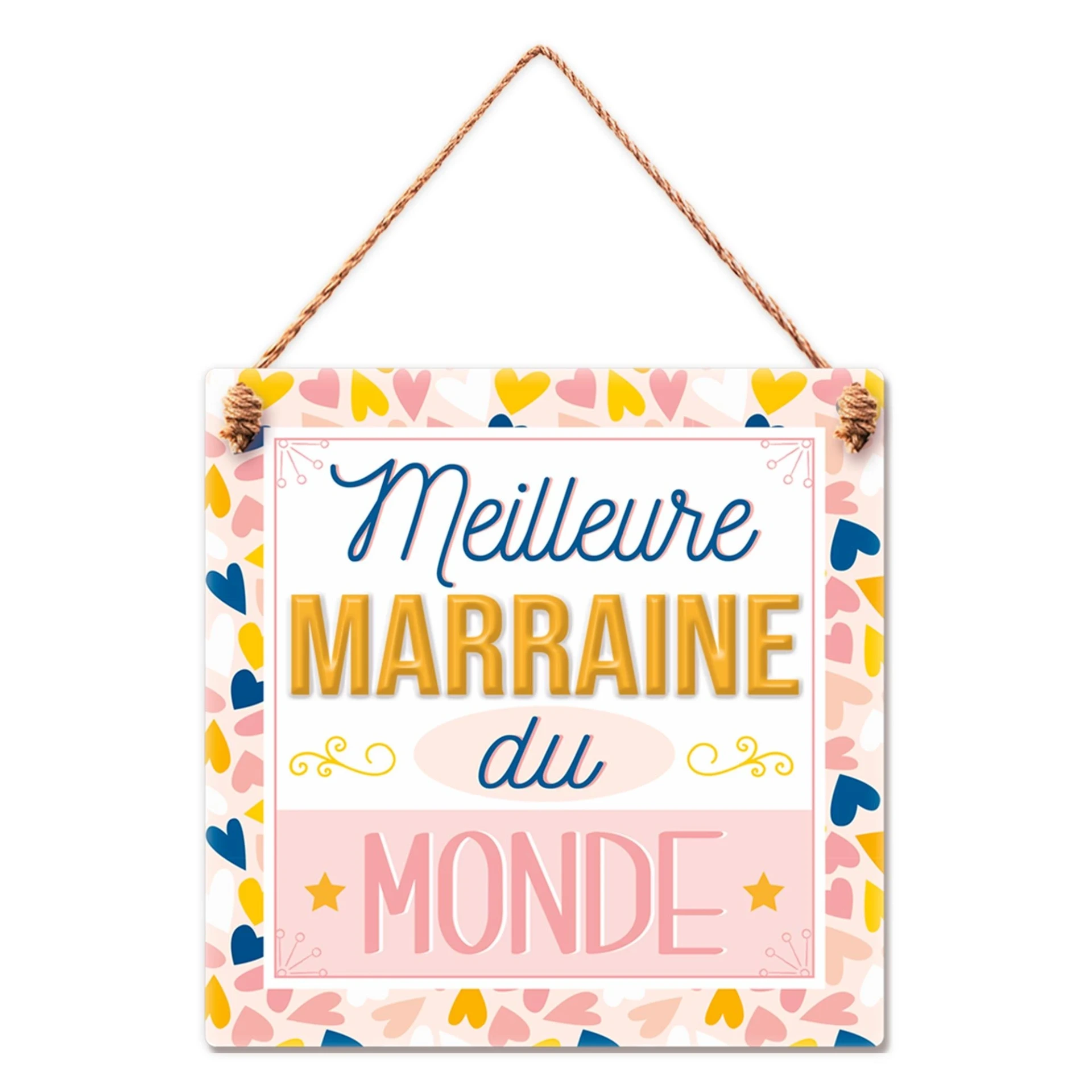 [STC-CD5663] Plaque Bois Meilleure Marraine