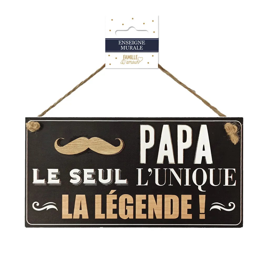 [STC-CD7197] Plaque Bois "Papa La Legende"
