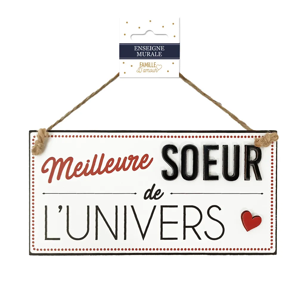 [STC-CD7204] Plaque Bois "Meilleure Soeur"