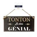 Plaque Bois "Tonton Genial"