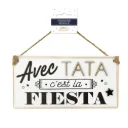 Plaque Bois "Tata Fiesta"