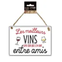 Plaque Metal "Vins Entre Amis"