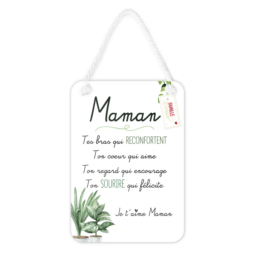 [STC-CD7661_01] Plaque Affective "Maman"
