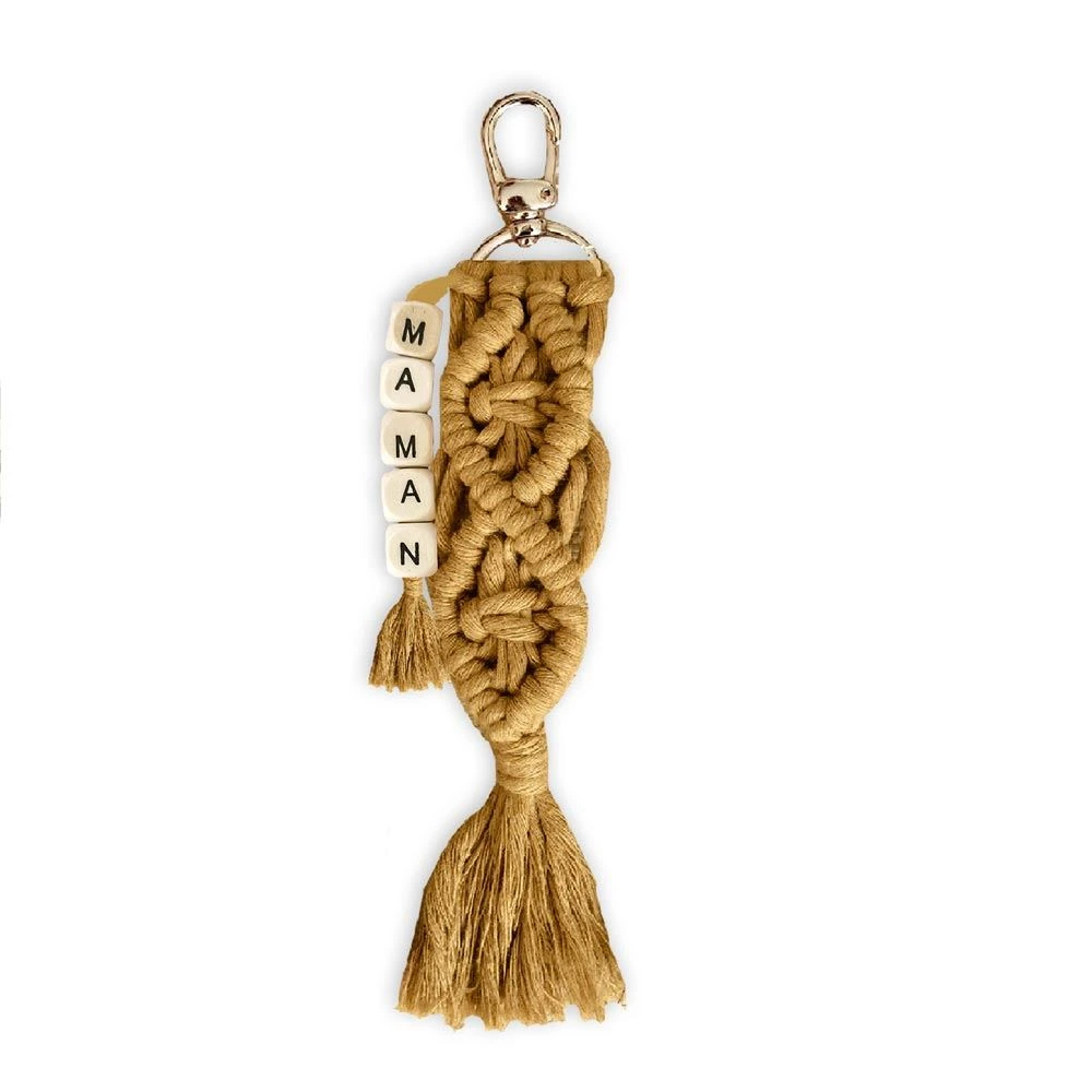 [STC-CD7614] Porte Cle Macrame "Maman"