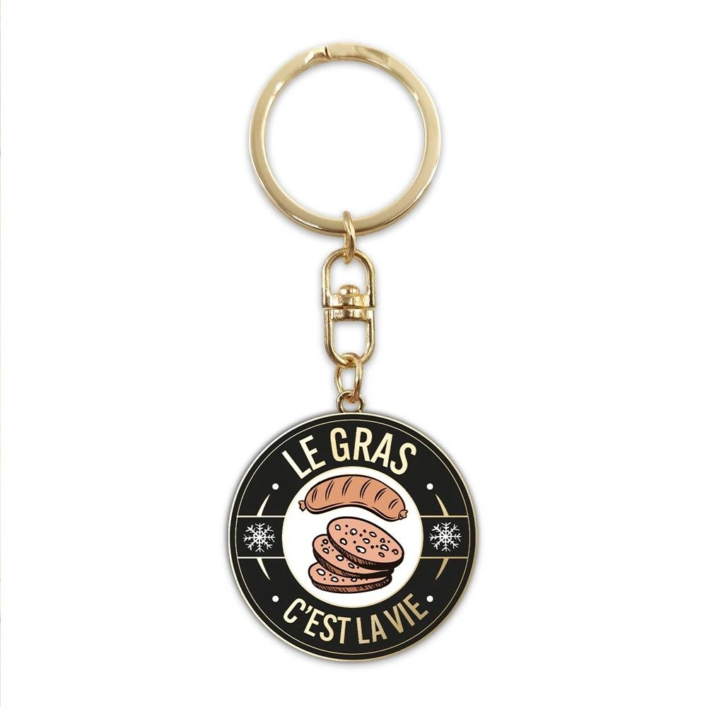 Porte Clé "Le gras c'est la vie"