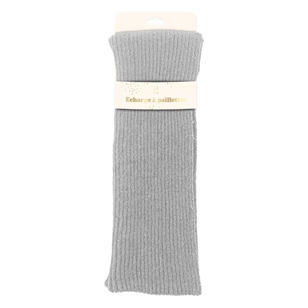 [STC-CD10166V04] Echarpe Paillettes Gris