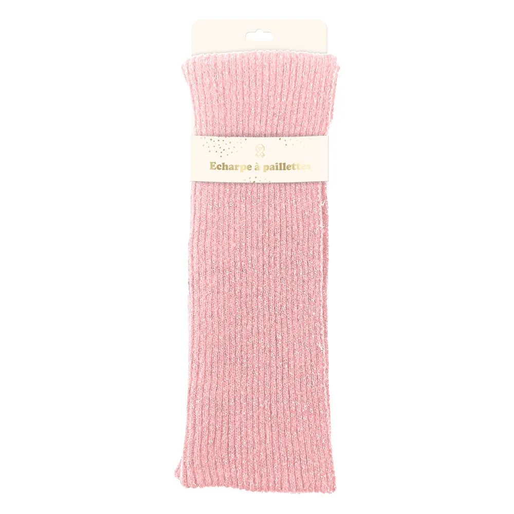 [STC-CD10166V08] Echarpe Paillettes Rose