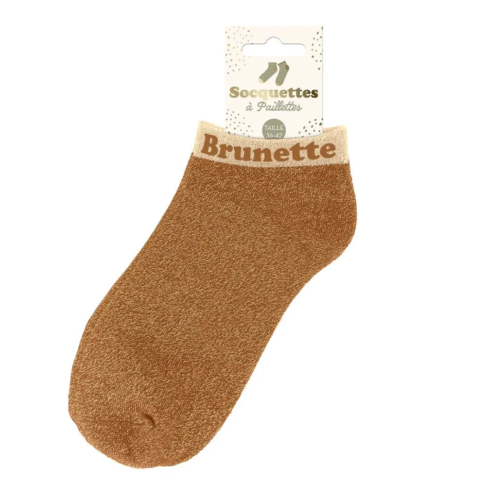 [STC-CD10247V12] Socquettes Paillettes Brunette