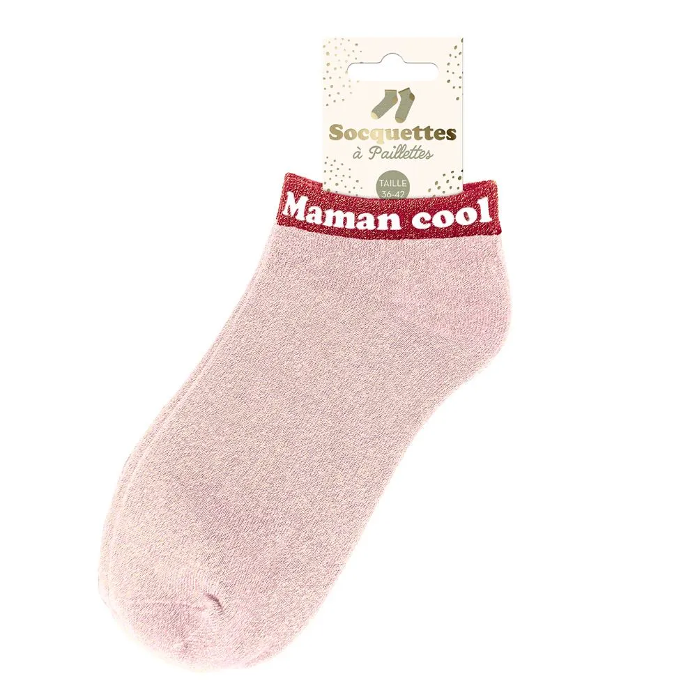 [STC-CD10247V17] Socquettes Paillettes Maman Cool