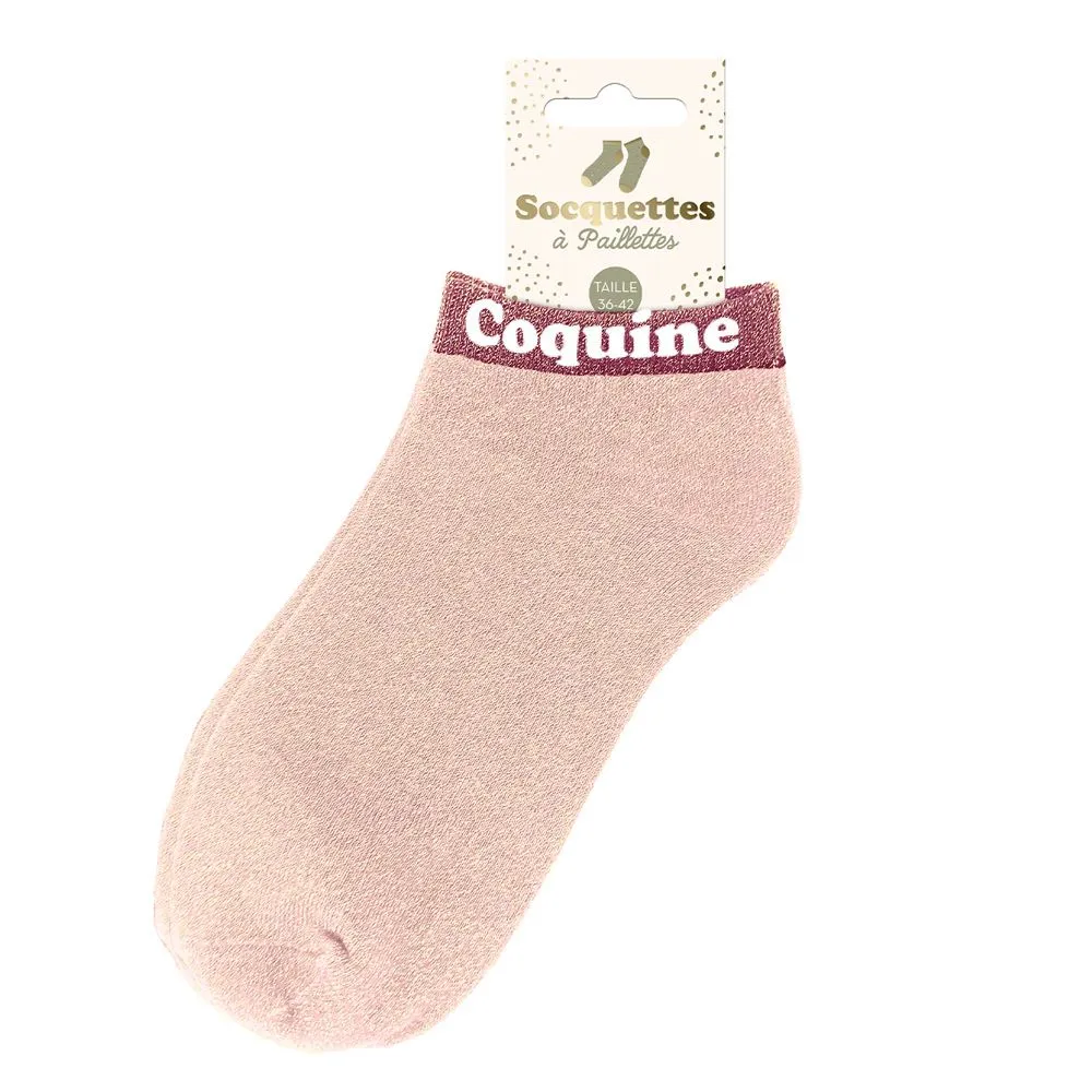 [STC-CD10247V21] Socquettes Paillettes Coquine