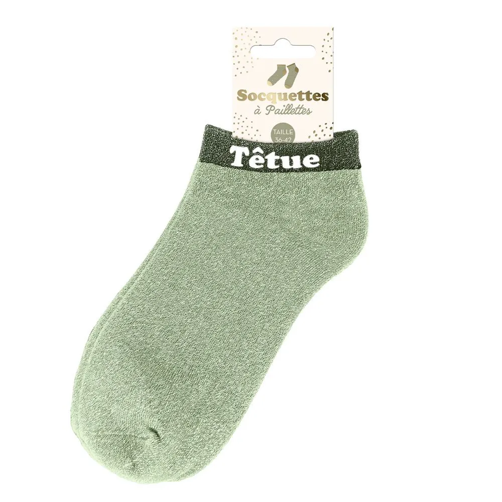 [STC-CD10247V29] Socquettes Paillettes Têtue