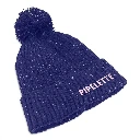 Bonnet Paillettes Pompon Pipelette Bleu