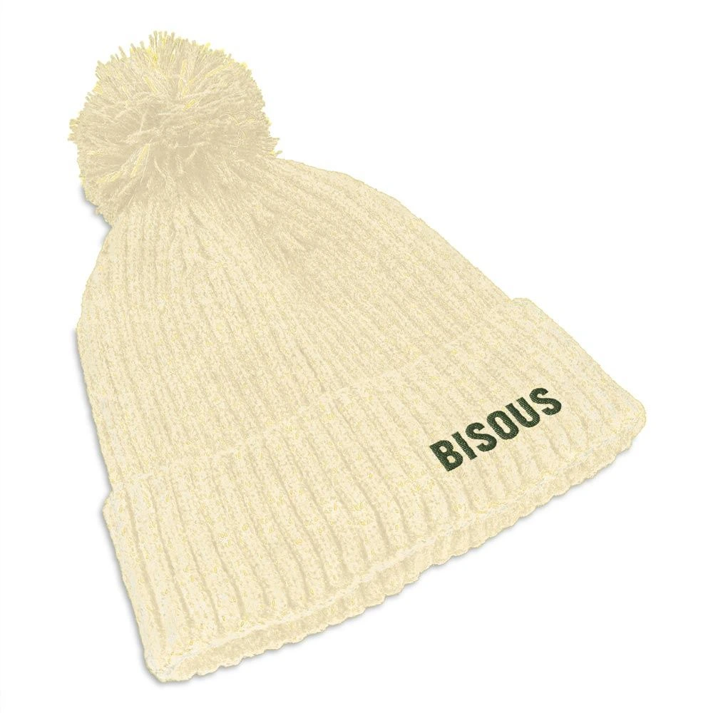 [STC-CD9359V13] Bonnet Paillettes Pompon Bisous Beige