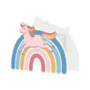 Tirelire Bois Licorne Arc En Ciel
