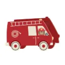 Tirelire Bois Forme Camion Pompier