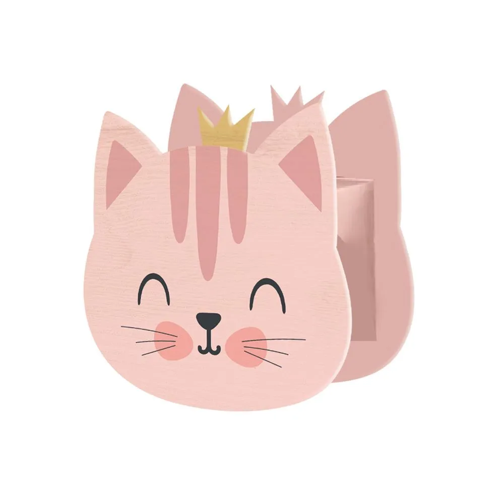 [STC-CD9511] Tirelire Bois Forme Chat