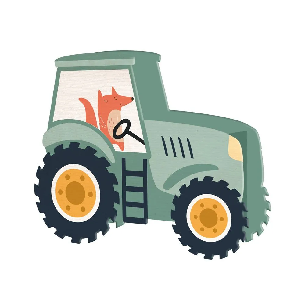 Tirelire Bois Forme Tracteur