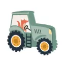 Tirelire Bois Forme Tracteur
