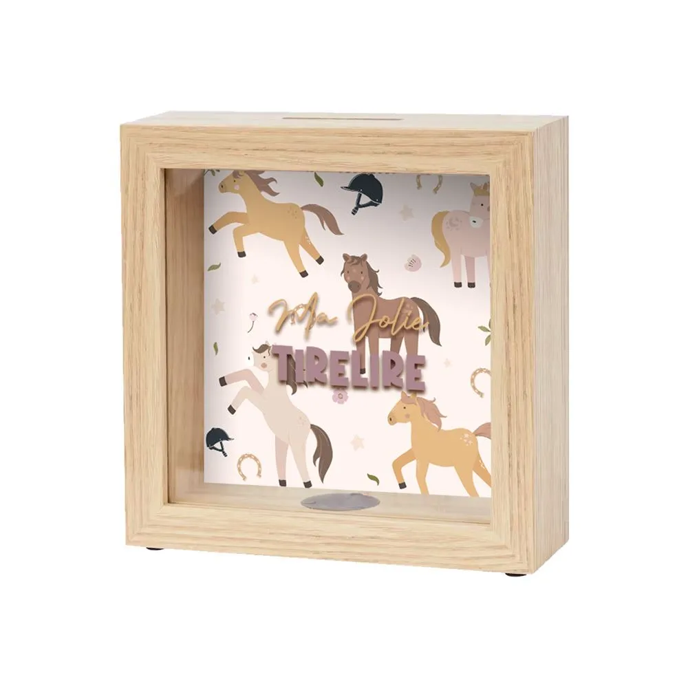 Tirelire Carre Enfant Cheval