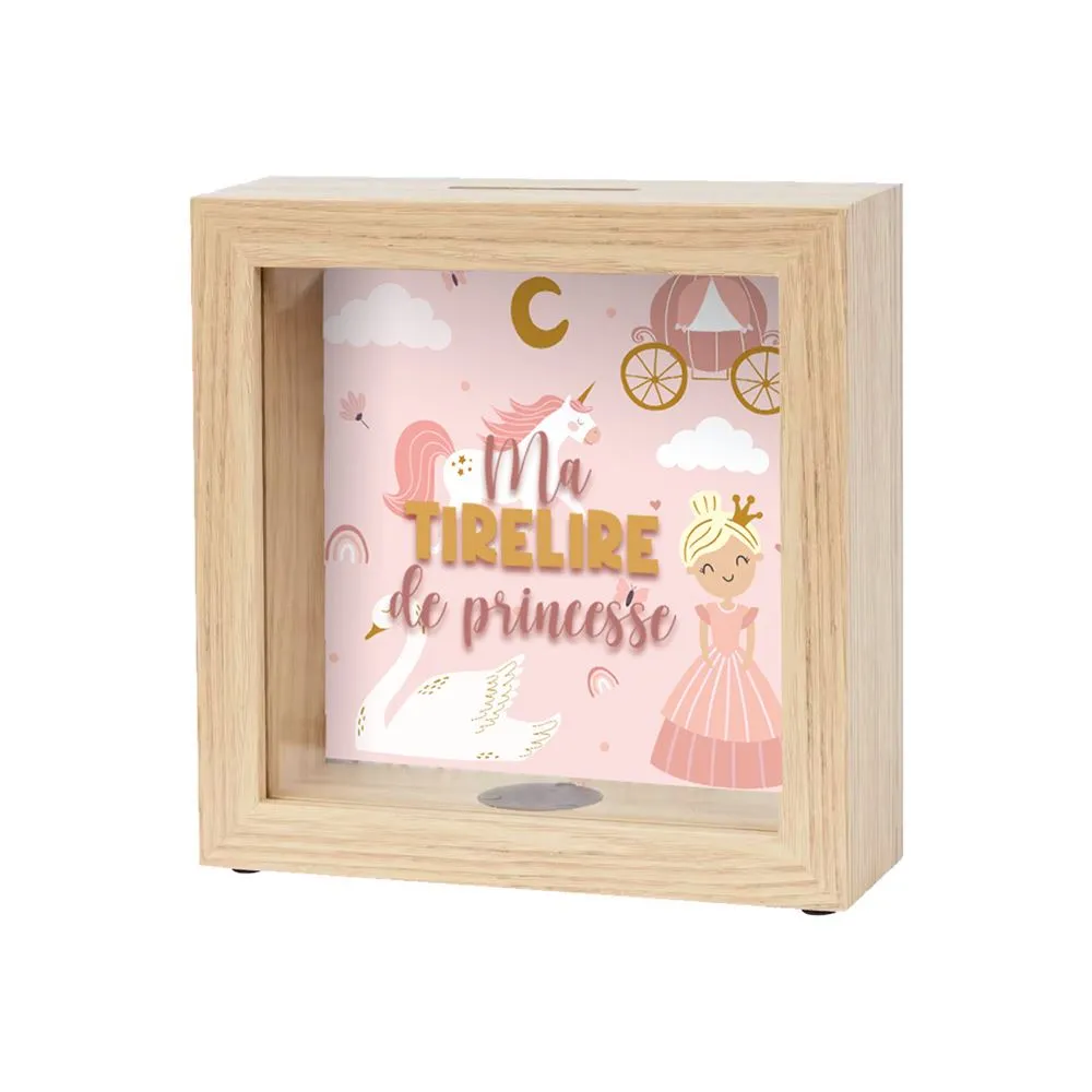 Tirelire Carre Enfant Princesse