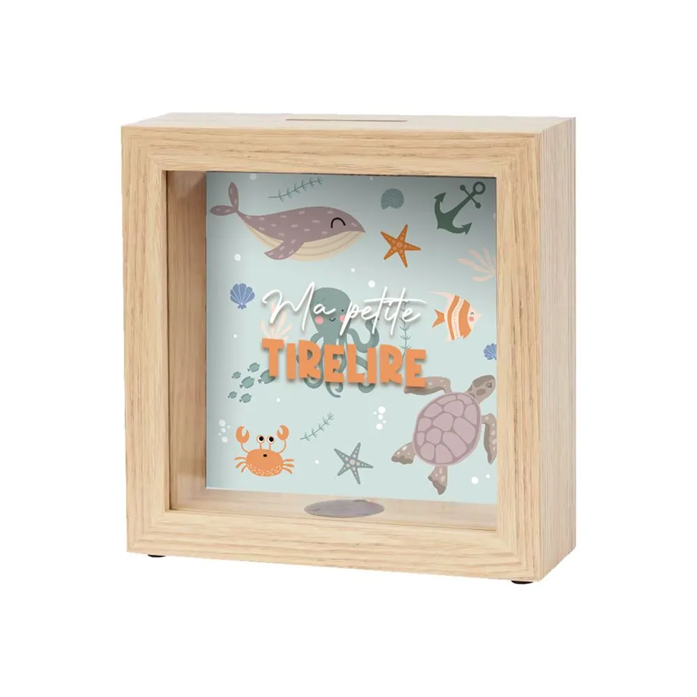Tirelire Carre Enfant Ocean