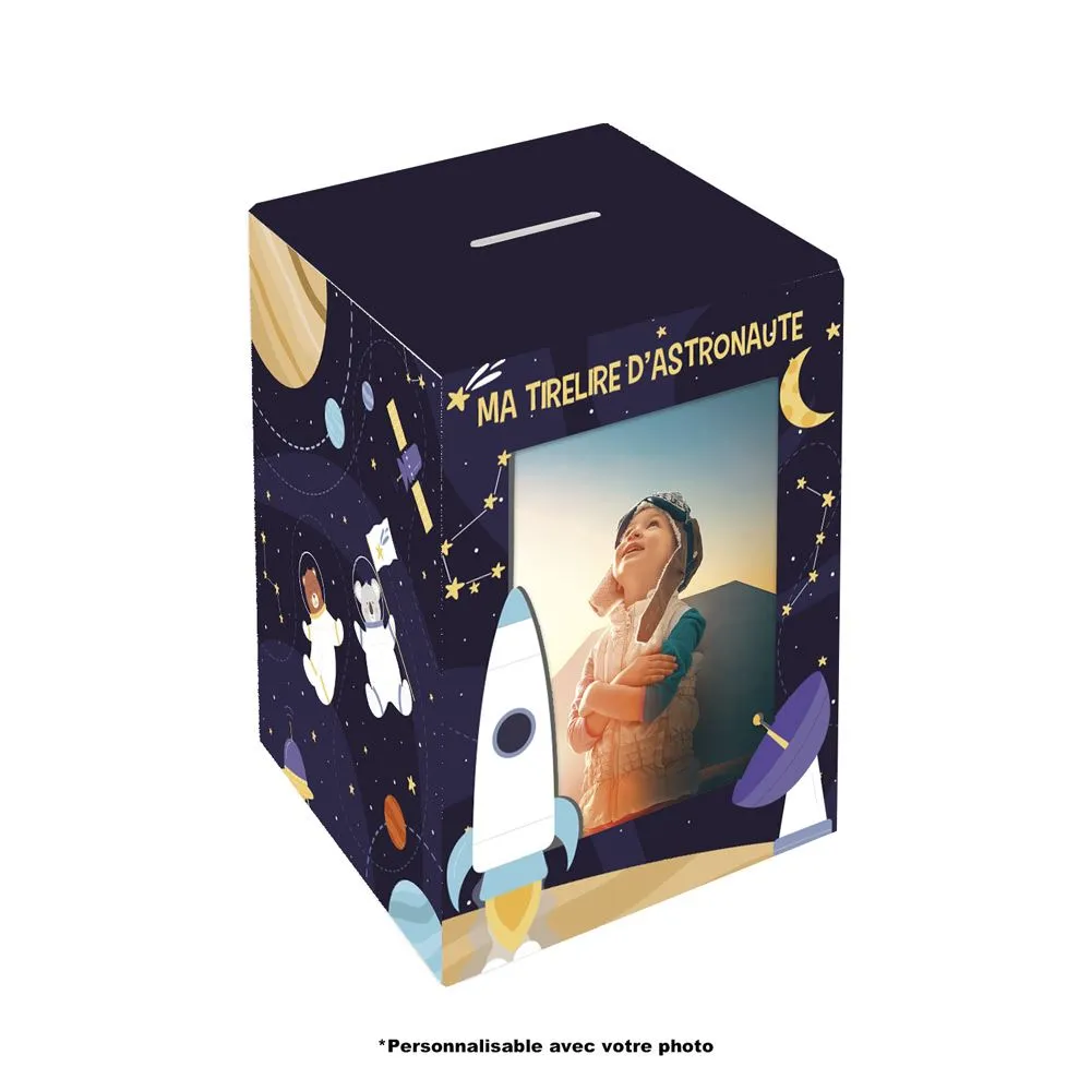 [STC-CD9554V02] Tirelire Bois Enfant Astronaute