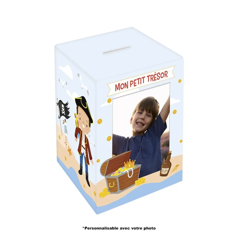 Tirelire Bois Enfant Pirate