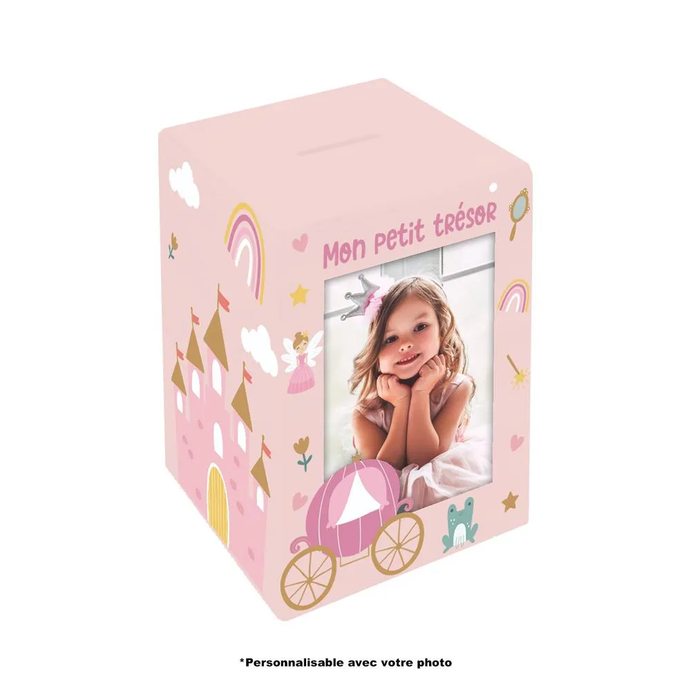 [STC-CD9554V04] Tirelire Bois Enfant Princesse
