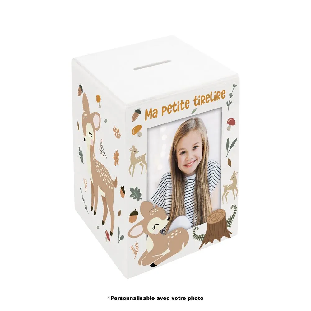 [STC-CD9554V05] Tirelire Bois Enfant Biche