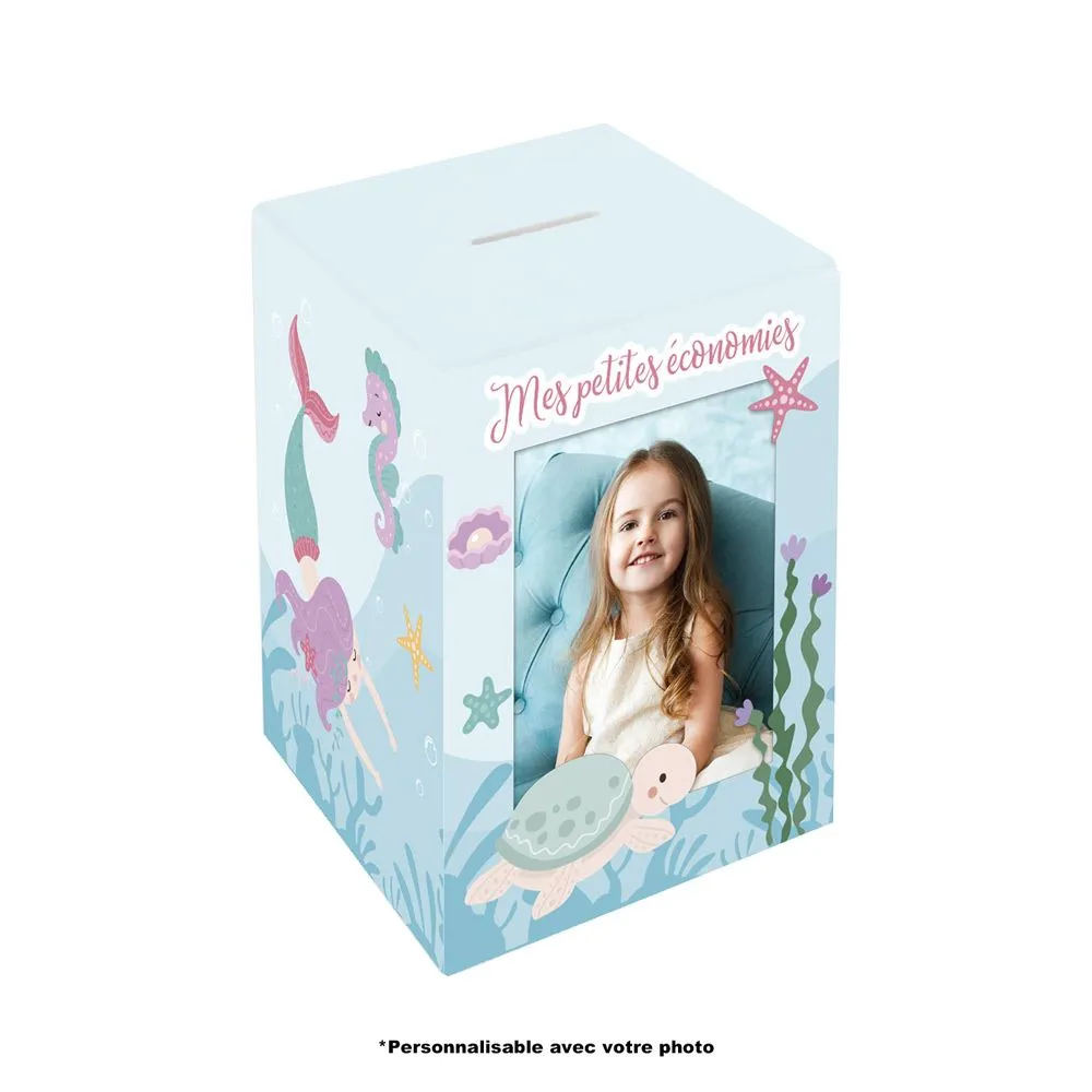 Tirelire Bois Enfant Sirene