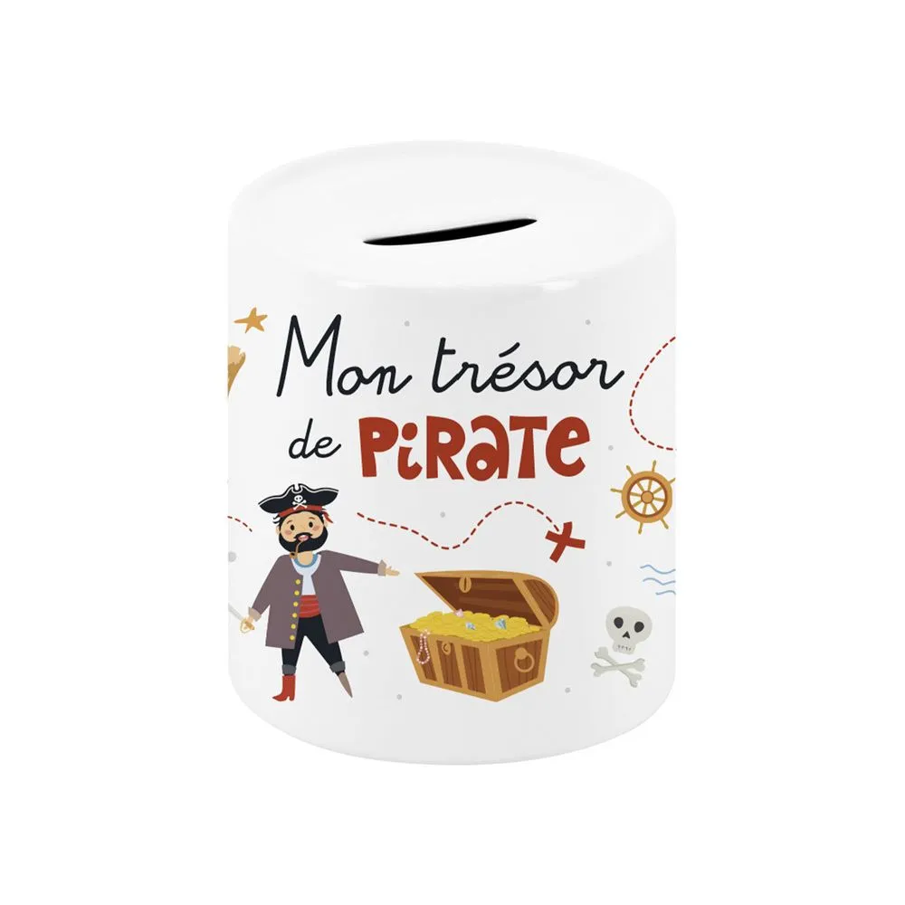 [STC-CD9598V02] Tirelire Ceramique Enfant Tresor De Pirates