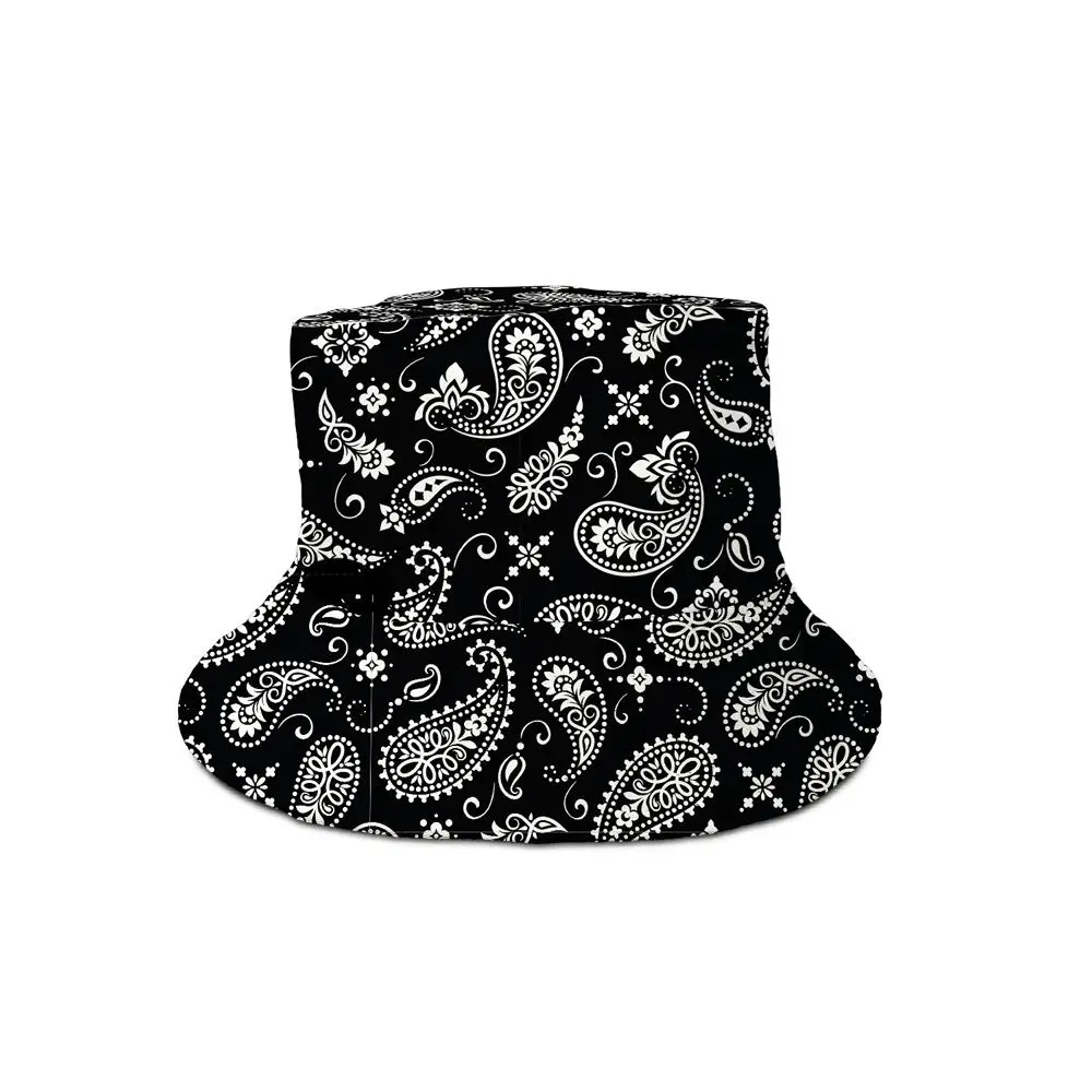 [STC-CD9141V06] Bob imprimé bandana noir homme