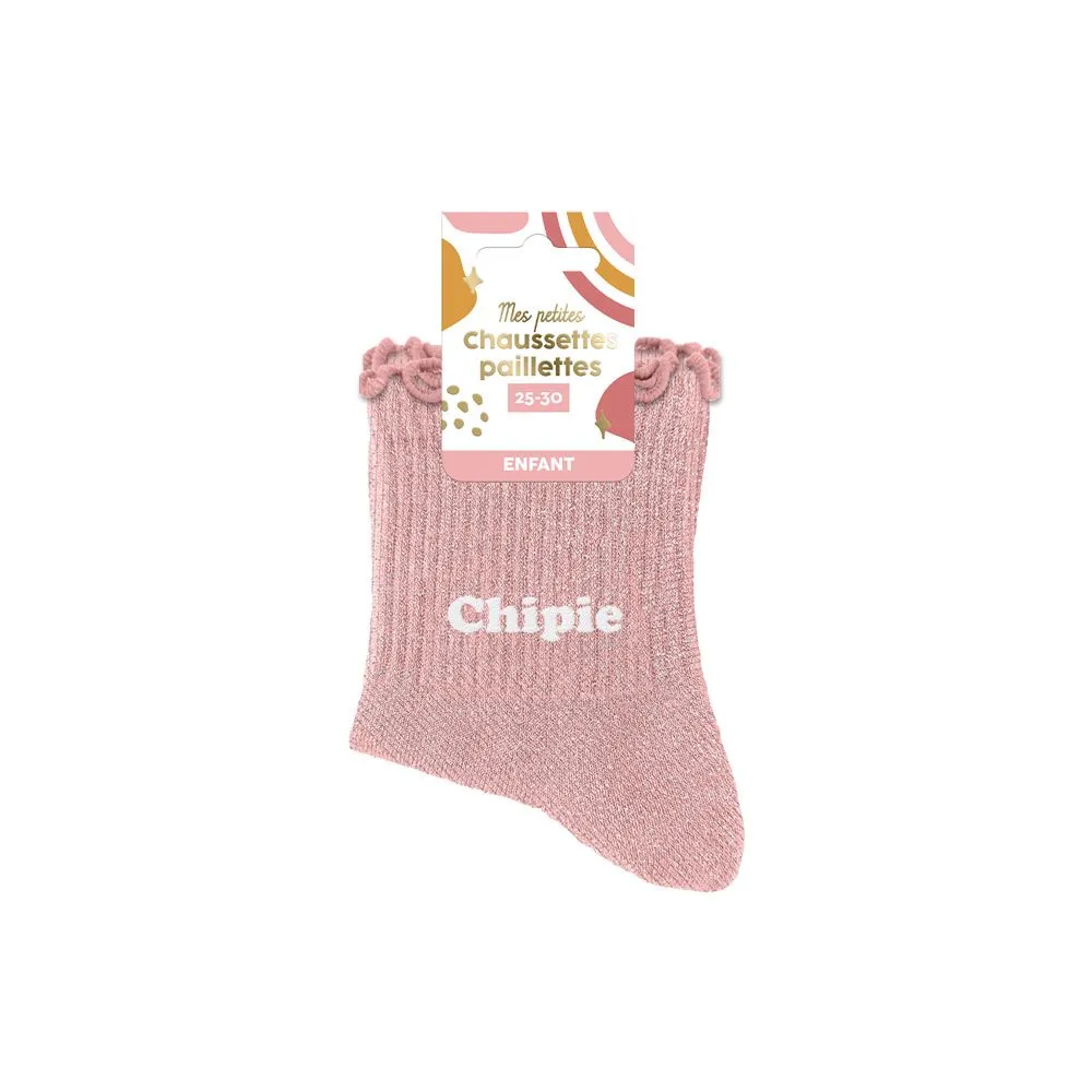 [STC-CD10130V01] Chaussettes Paillettes Enfant Chipie 3-6Ans Fille