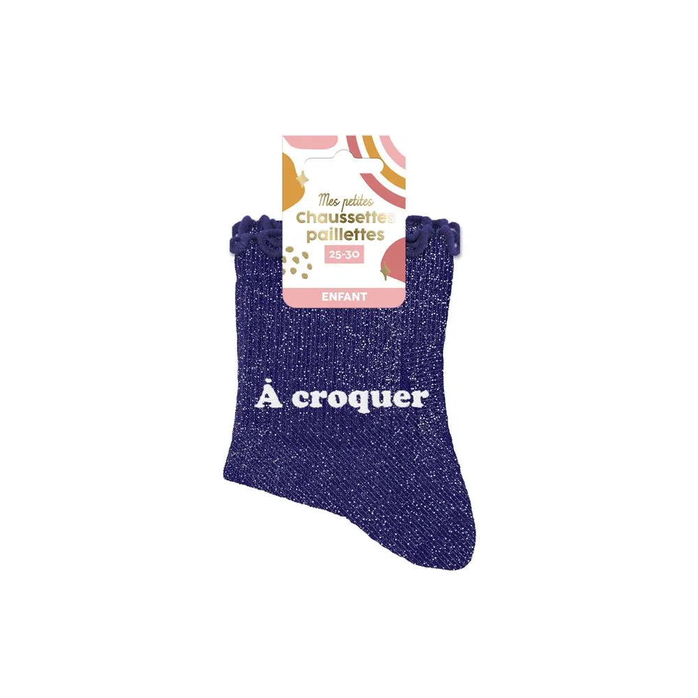 [STC-CD10130V04] Chaussettes Paillettes Enfant A Croquer 3-6Ans Fille