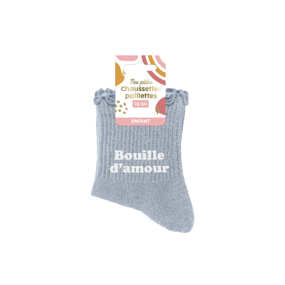 Chaussettes Paillettes Enfant Bouille D Amour 3-6Ans Fille
