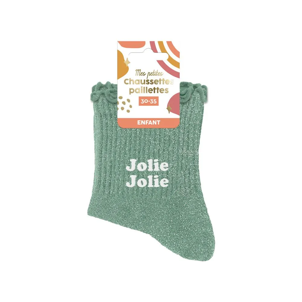 Chaussettes Paillettes Enfant Jolie 6-10Ans Fille