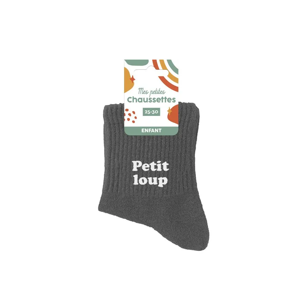 [STC-CD10132V01] Chaussettes Enfant Petit Loup 3-6Ans Garçon