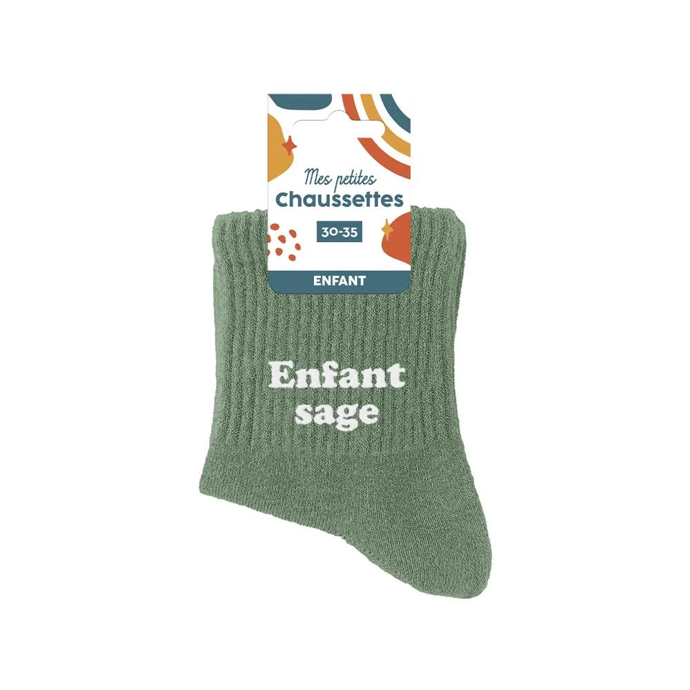 [STC-CD10133V07] Chaussettes Enfant Enfant Sage 6-10Ans Garcon