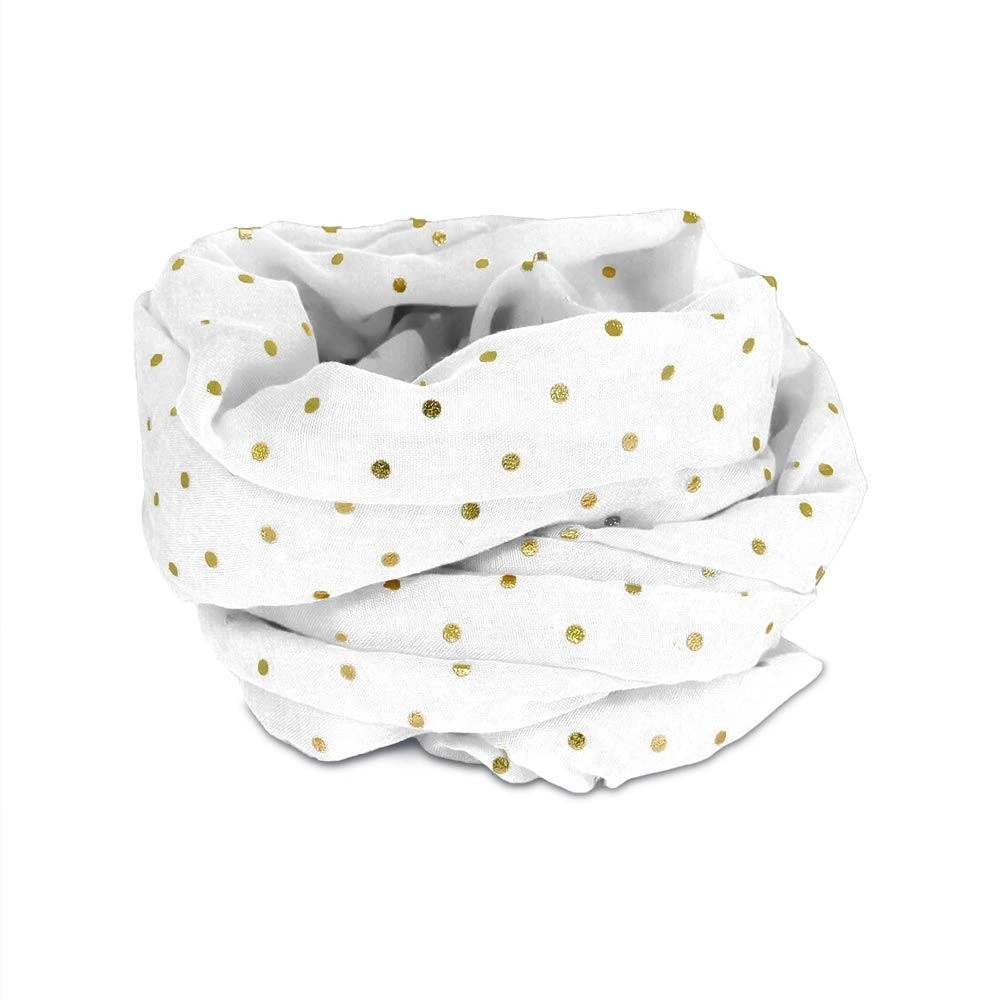[STC-CD9802V06] Foulard Pois Dores Blanc