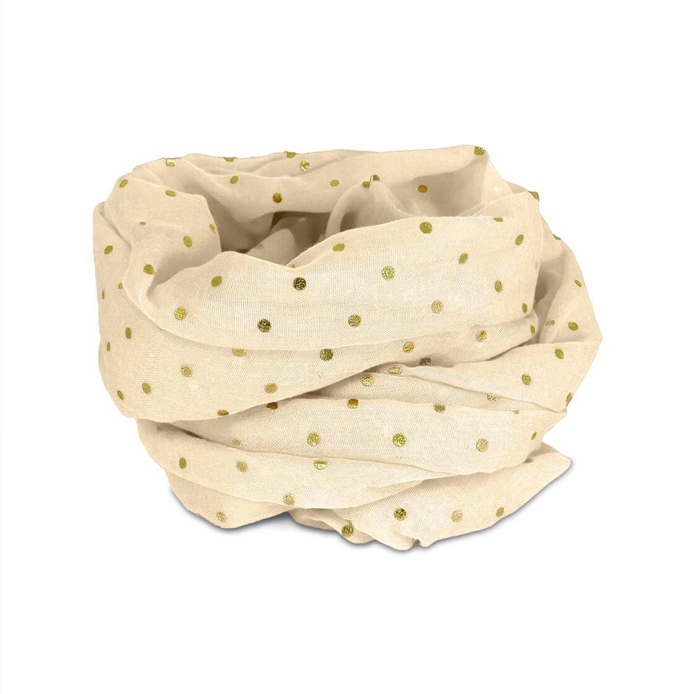 [STC-CD9802V07] Foulard Pois Dores Beige