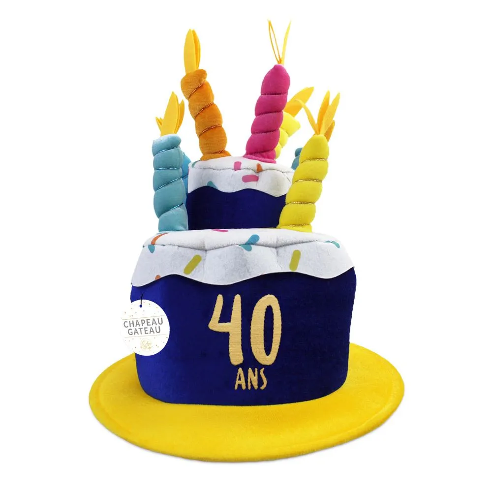 [STC-CD7729+40] Chapeau Anniversaire 40Ans