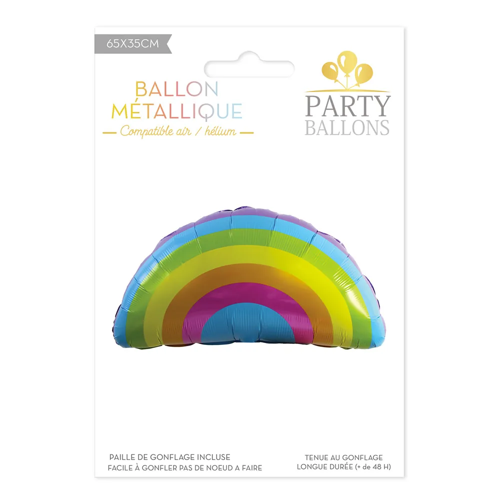 [STC-CD7966_11] Ballon Metal Arc En Ciel