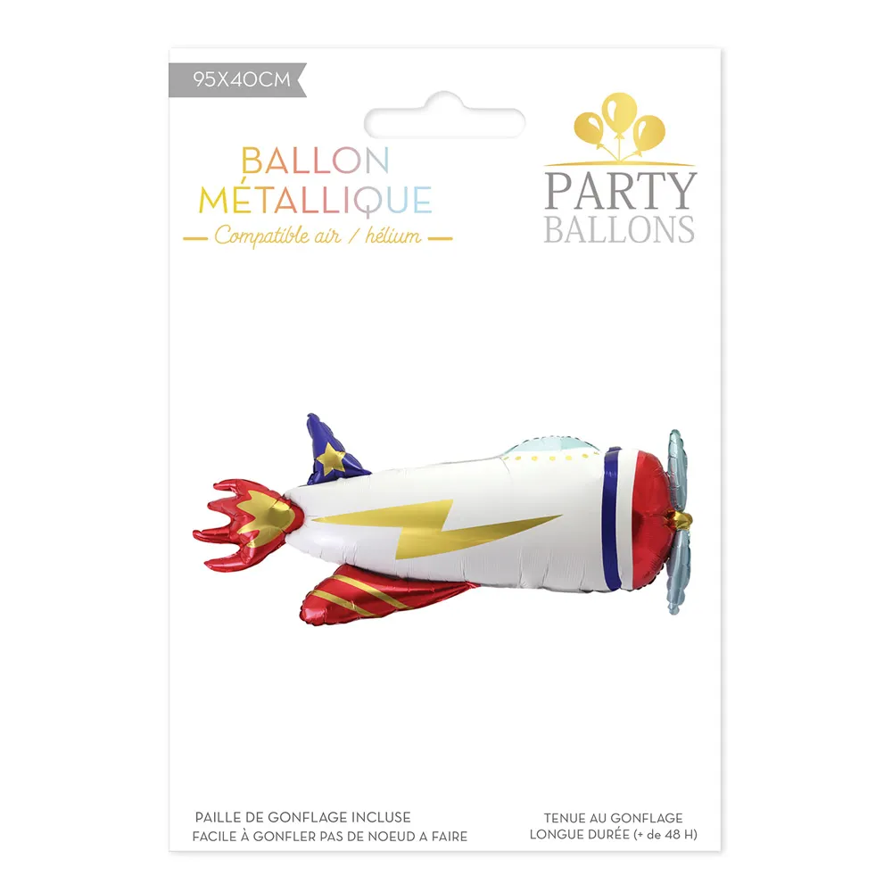 [STC-CD7966_21] Ballon Metal Avion