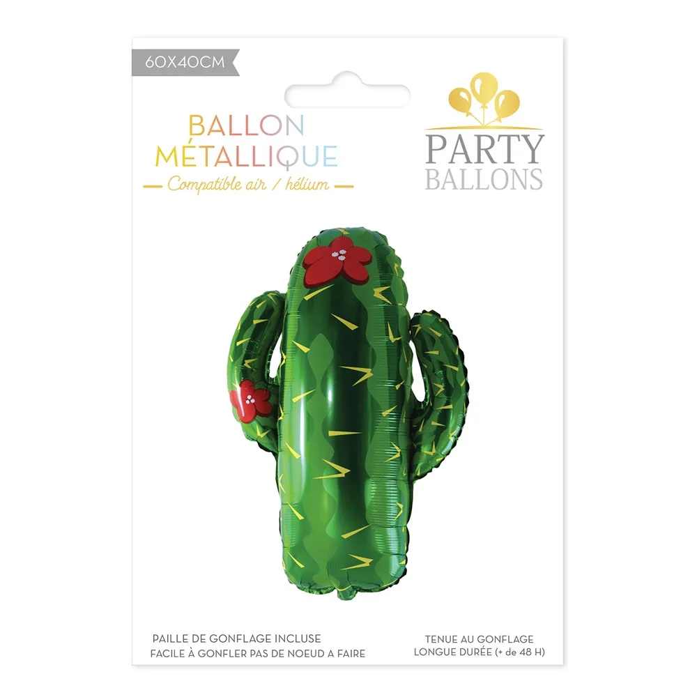 [STC-CD7966_12] Ballon Metal Cactus