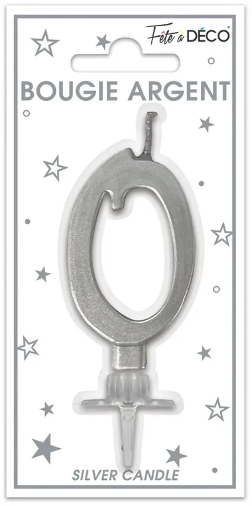 Bougie Metallique Argent 0