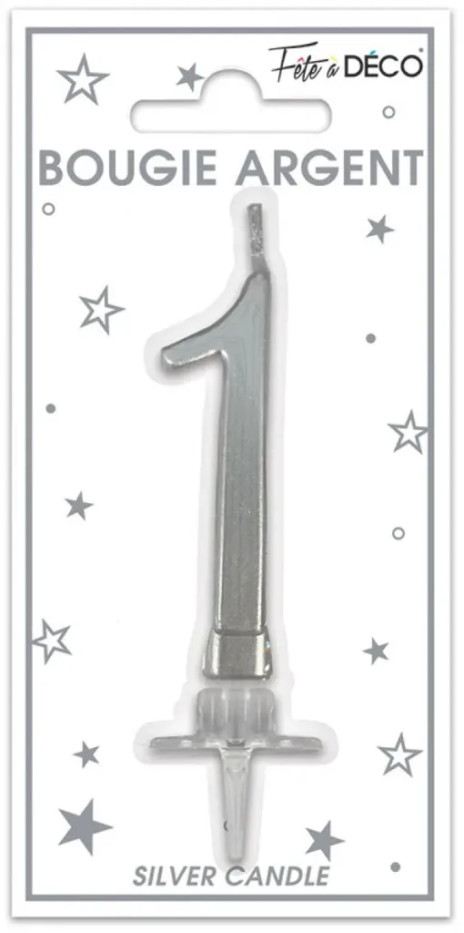 Bougie Metallique Argent 1