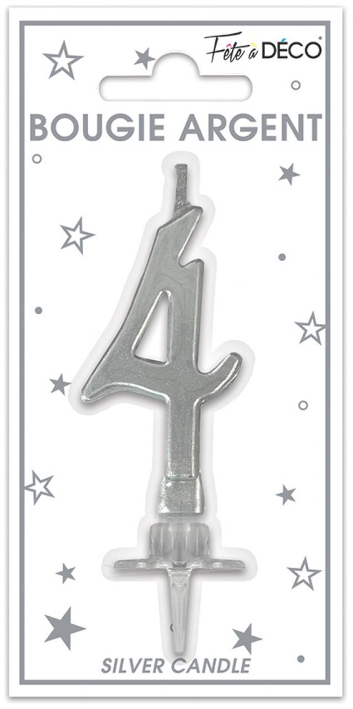 Bougie Metallique Argent 4